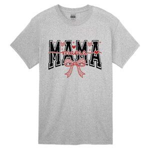 Mama Bow Coquette Graphic Tee Gildan Heavy Cotton NWT